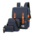 Three-piece business backpack in Oxford cloth with laptop compartment and curved shoulder straps
