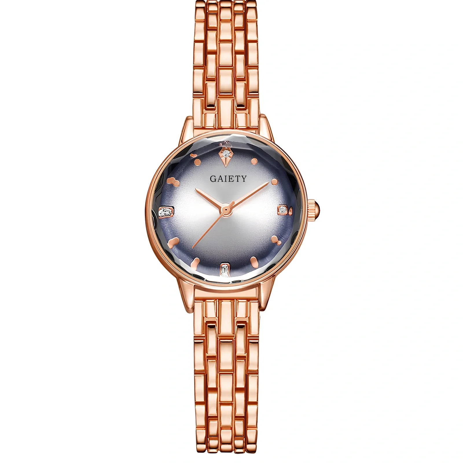 Women's alloy quartz watch in black with 40mm case, 9mm thick, 230mm band, quartz movement for daily accuracy