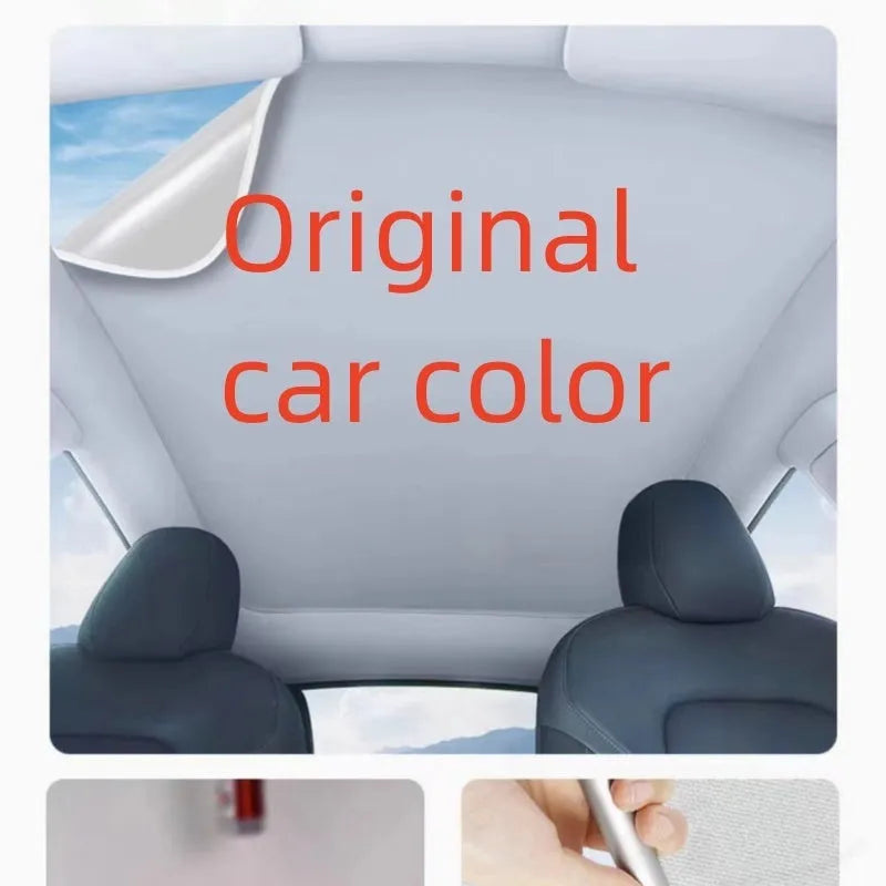 Silicone electrostatic adsorption sunshade for special vehicles in black or original car colour