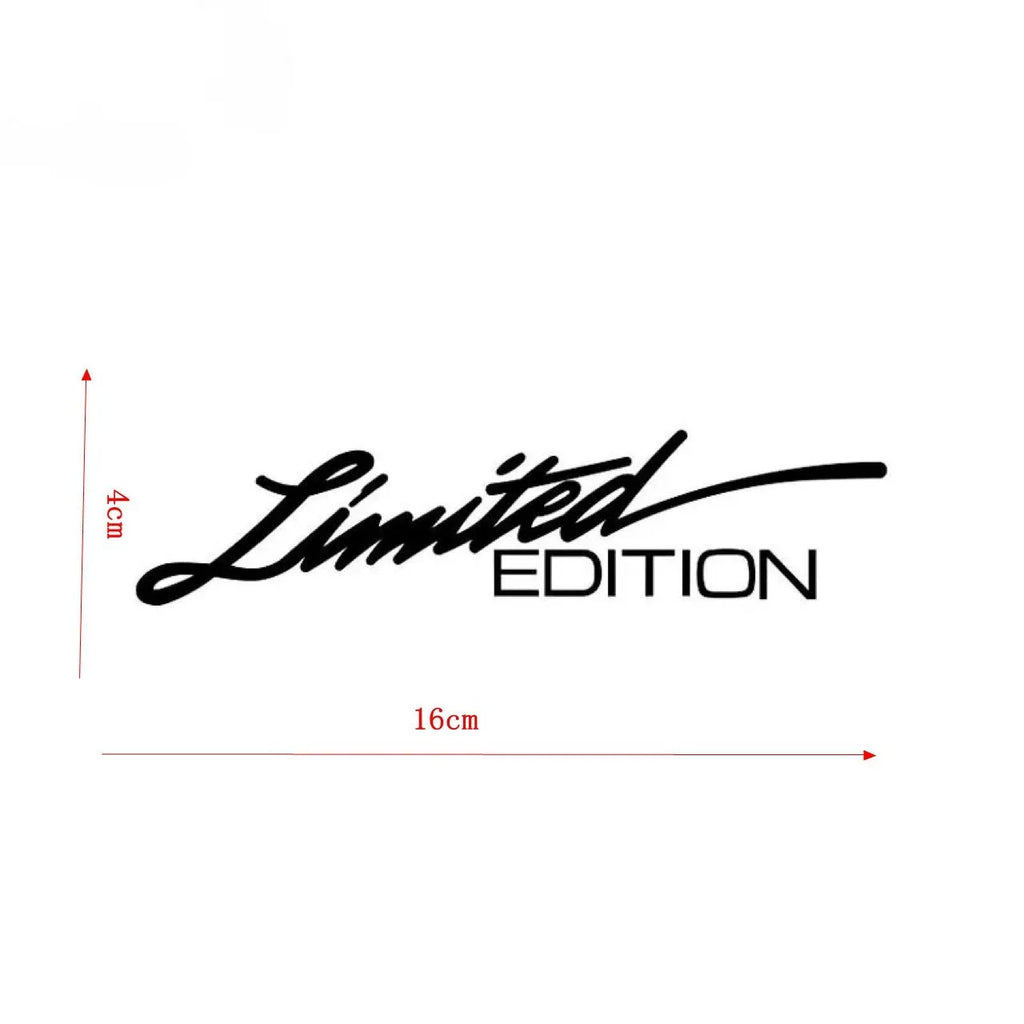 Black laser reflective car sticker with text design on PET material for vehicle decoration.