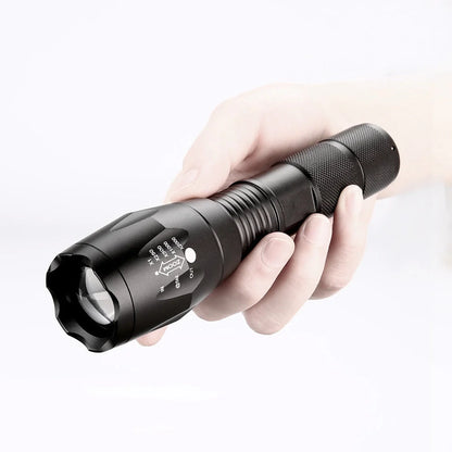 Portable Mini LED Zoom Flashlight with adjustable focus for outdoor use