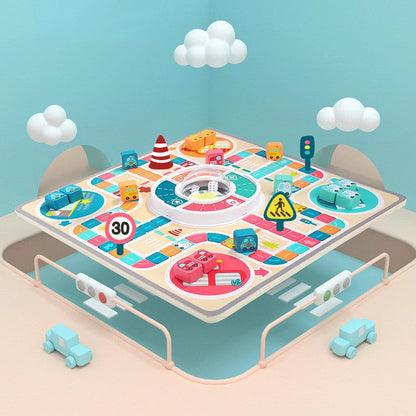 Wooden flying chess game for children, educational board toy