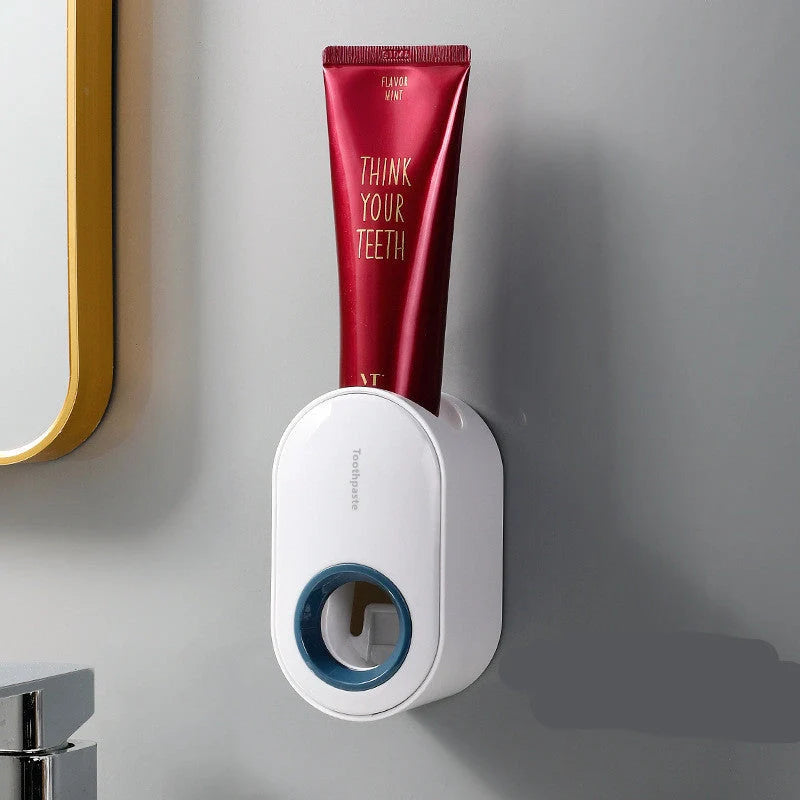 Automatic Wall-mounted Toothpaste Squeezer in multiple colours for clean, efficient dispensing