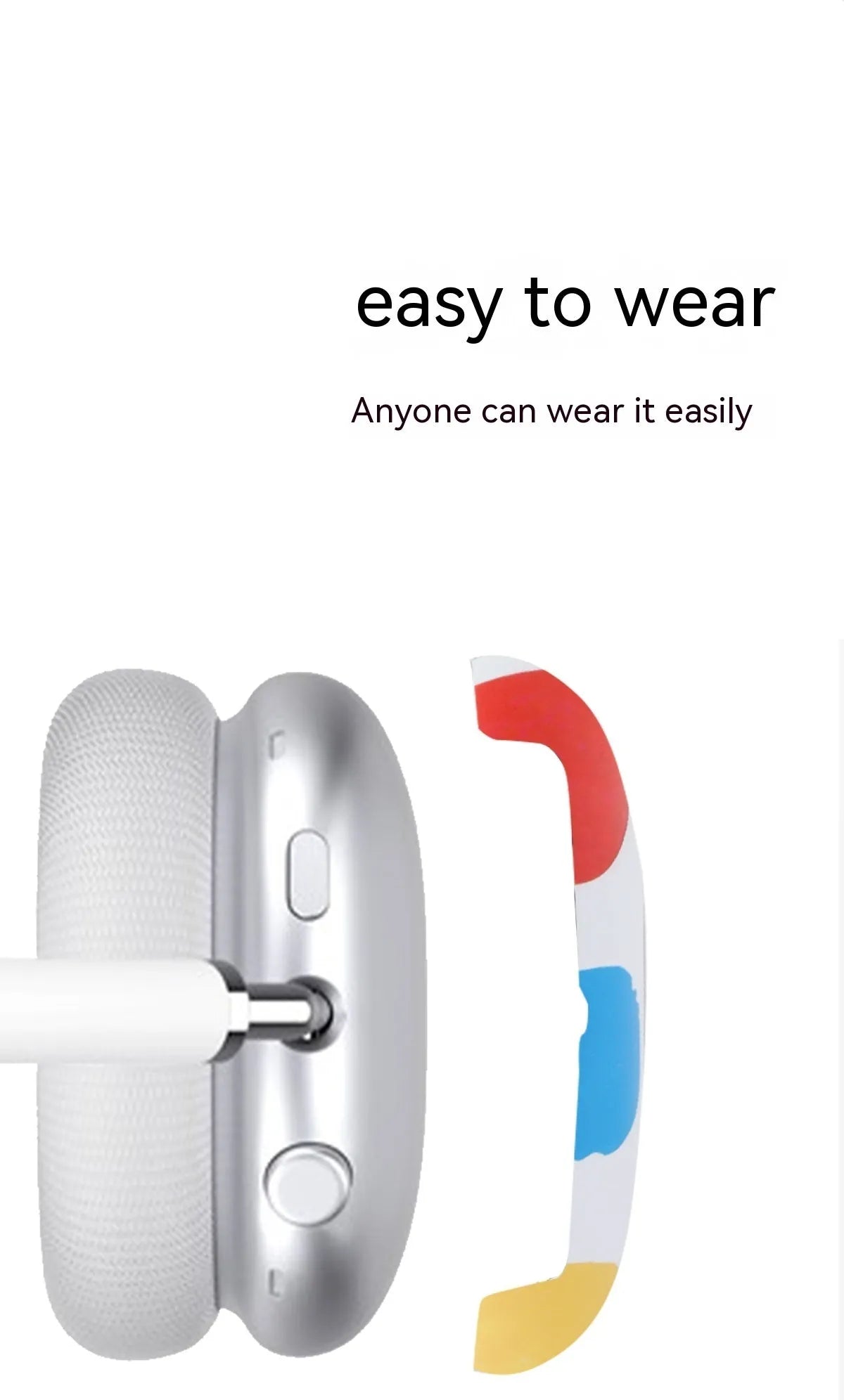 Wave point pattern silicone case for Apple AirPods Max headphones showing protective cover design