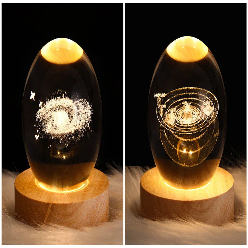 Magical Galaxy Crystal Ball Lamp with captivating 3D celestial lighting effects