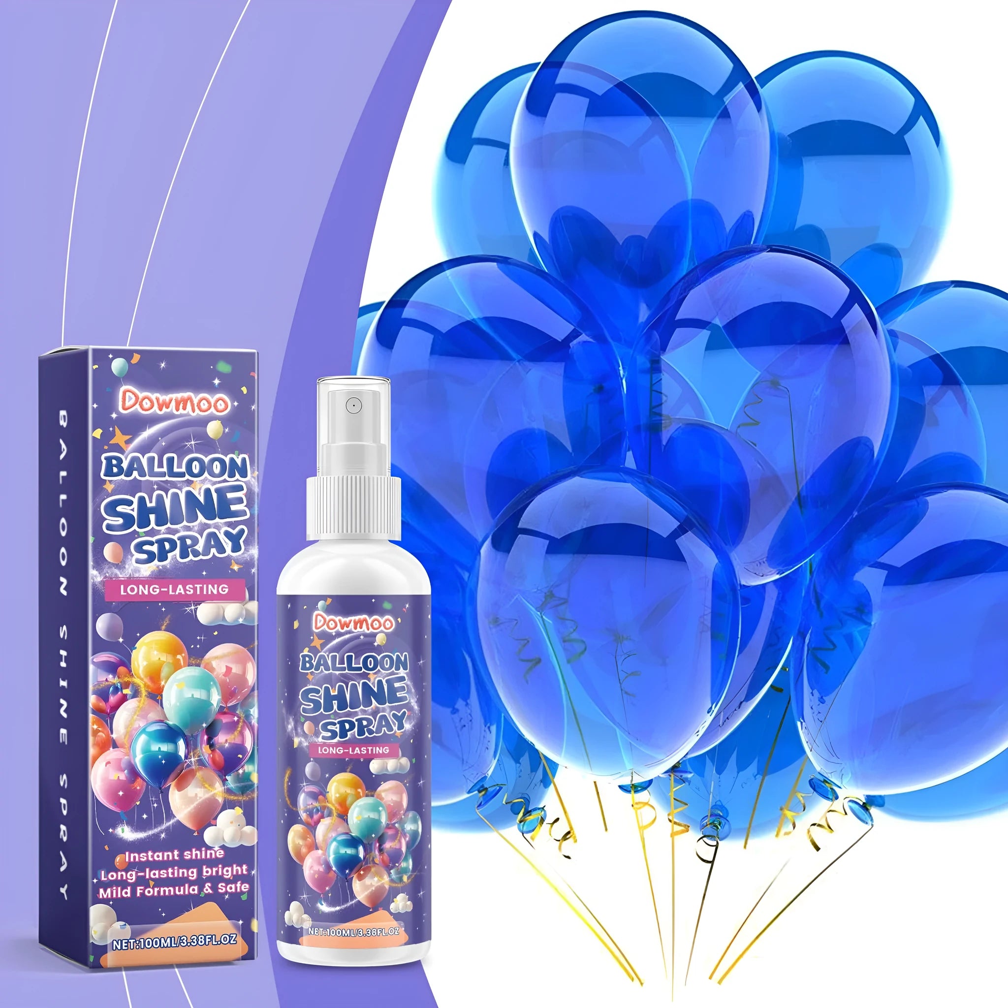 100ml aerosol can of Balloon Lustre Spray for creating a shiny finish on balloons.