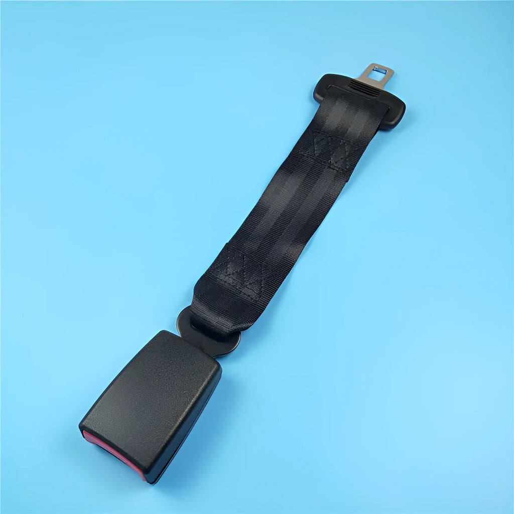 Black 36cm car seatbelt extender with ribbon strap for children and pregnant women