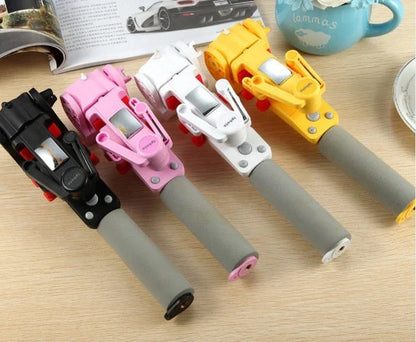 Panoramic PTZ 360-degree Rotating Bluetooth Electric Selfie Stick in black and pink