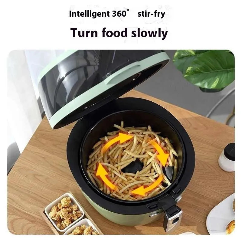 8 litre capacity air fryer oven with visible window and mechanical control buttons