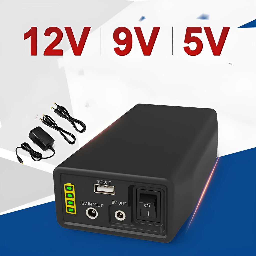 LF4100 lithium iron phosphate battery with 12V 9V 5V outputs and charger