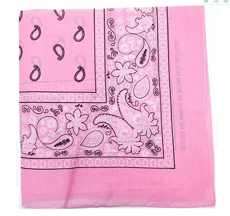 Cashew Flower Paisley Hip Hop Square Scarf in various colours