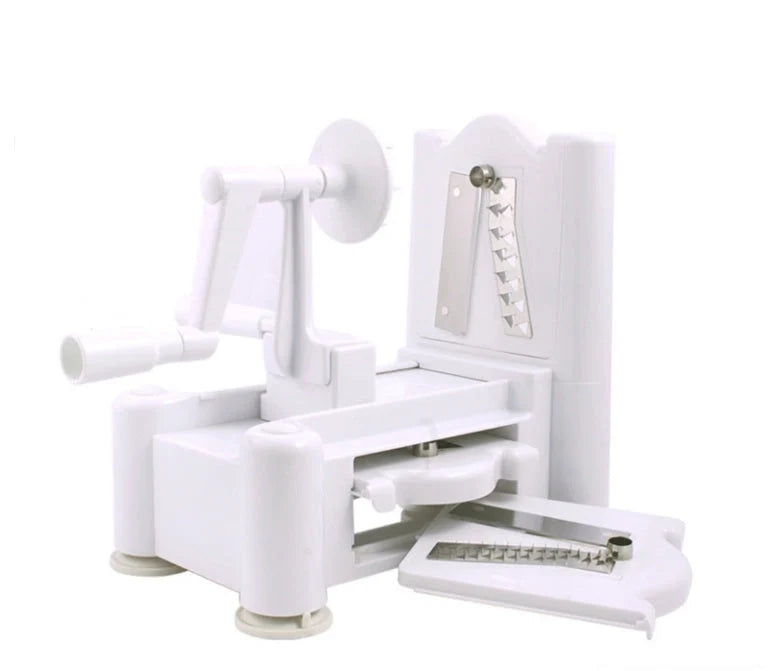 Multi-function vegetable cutter with stainless steel blades for shredding and slicing