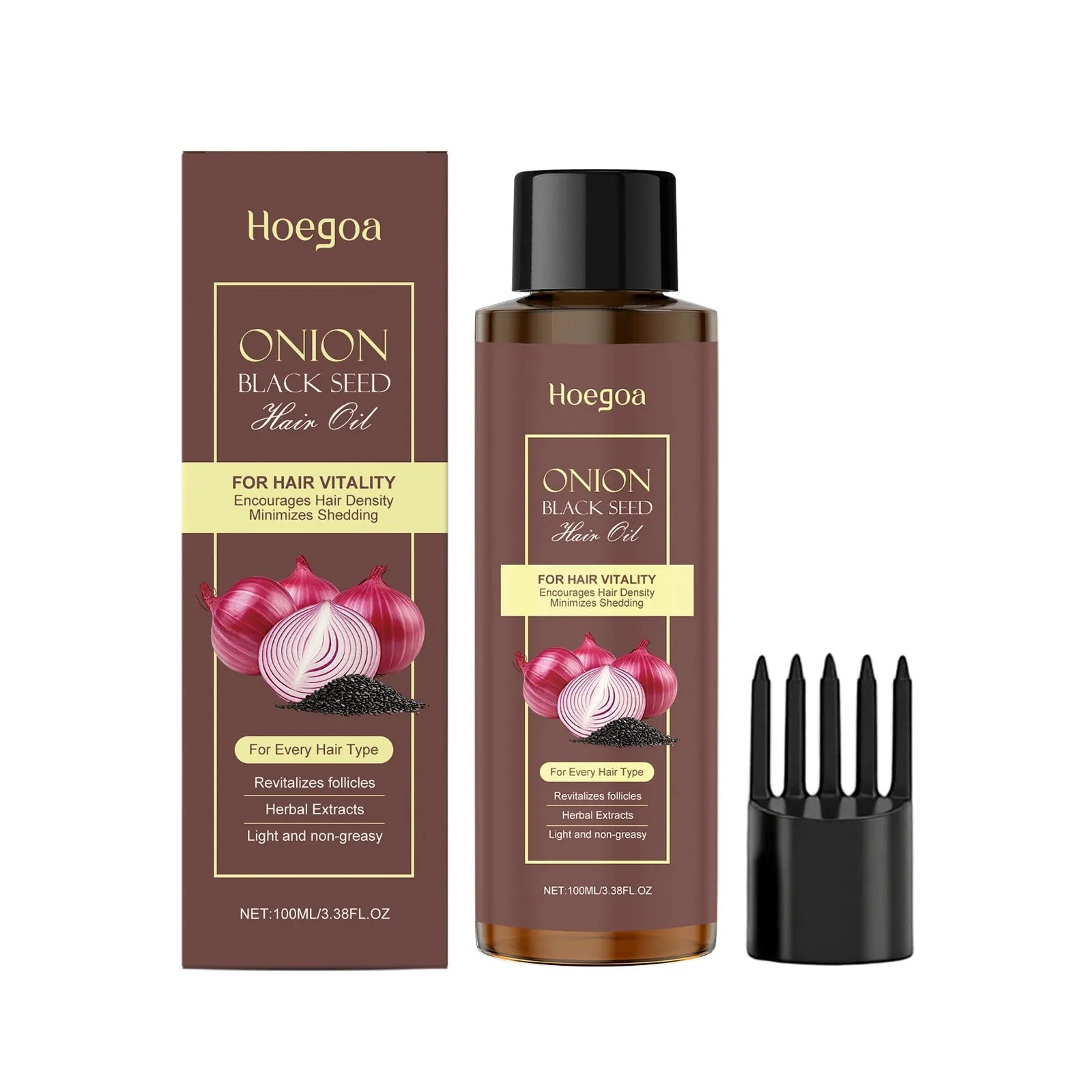 100ml hair care essential oil bottle with accessories in protective box packaging
