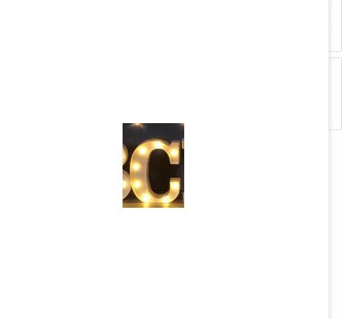Luminous LED letter and number night light for weddings and parties