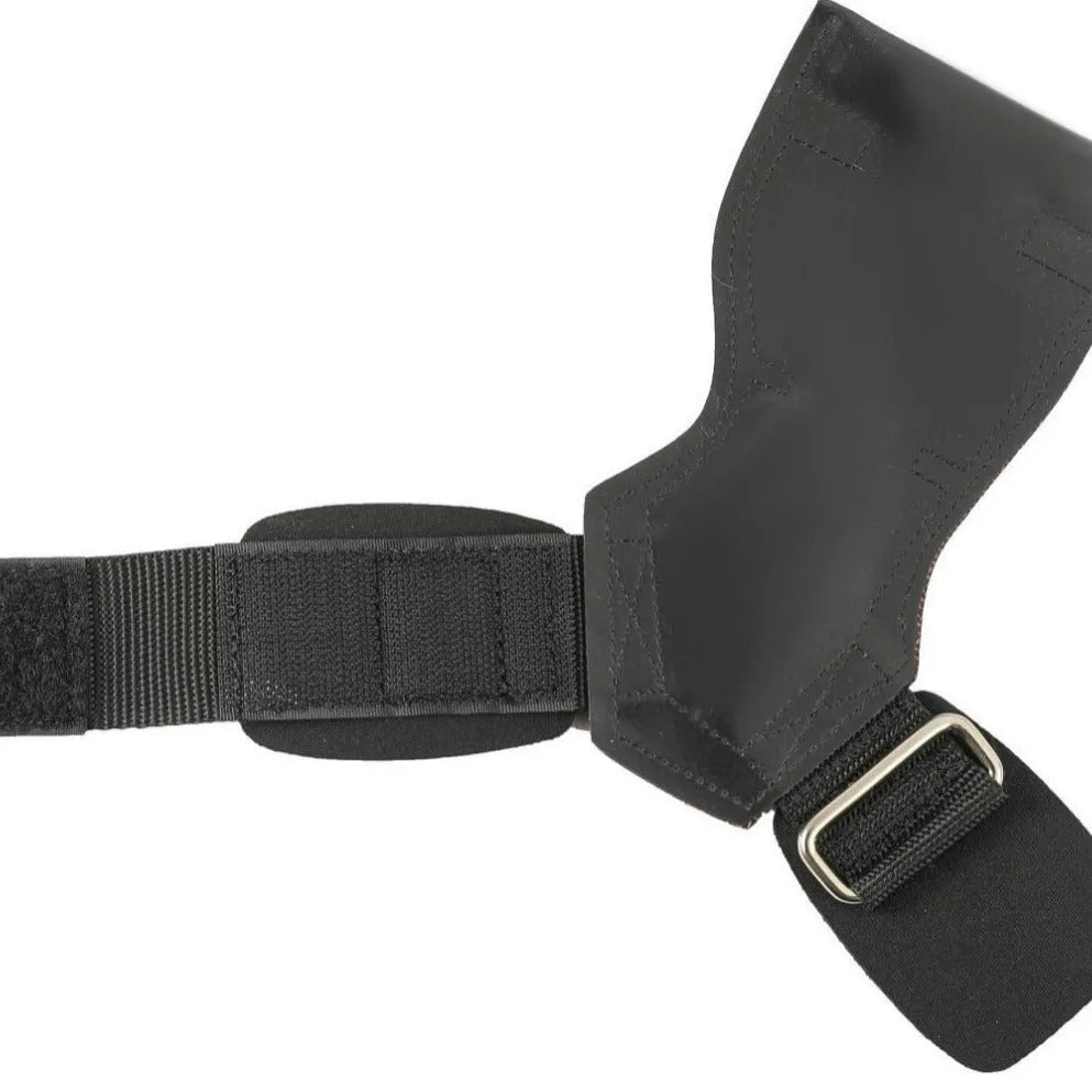 Black rubber non-slip palm protection belt for weightlifting barbell dumbbell training
