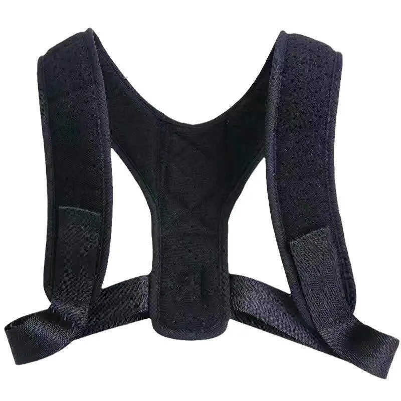 Adjustable nylon posture correction belt for back and shoulder support.