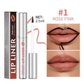 Matte finish pointed lip liner pencil shown in a tear and pull design on a white background.