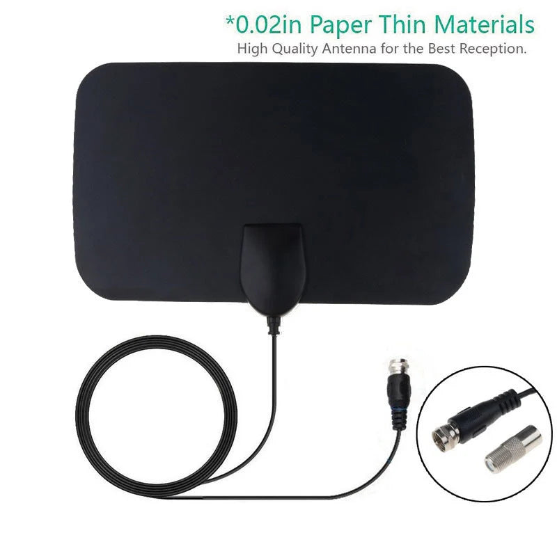 Mini HDTV indoor antenna for European and American digital TV with black box packaging