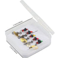 Five bionic poisonous mosquito and fly fishing hooks with multicolour patterns and sequins