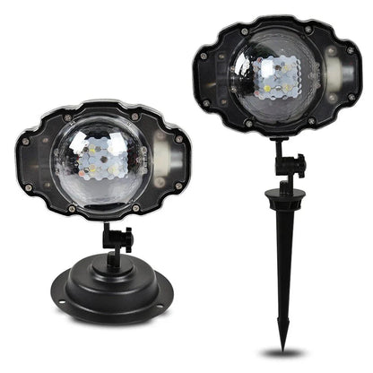 LED Christmas Light Projector with snowflake projections for holiday decorations