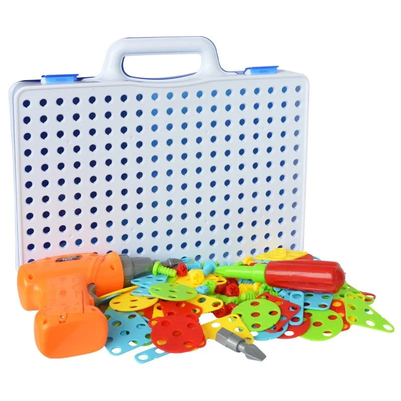 Creative Building Kits Educational Blocks Sets with safe plastic power drill for children
