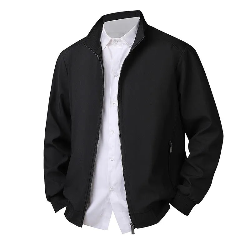 Plus size men's grey plaid corduroy hooded jacket with stand-up collar and patch pockets