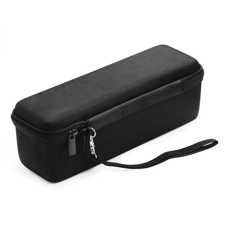 Black nylon protective bag for Huawei Sound Joy smart Bluetooth speaker with hand rope on flat surface