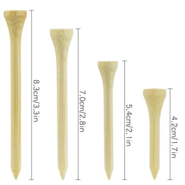 Bamboo woodworking nails in four lengths from 4.2cm to 8.3cm, 100 pieces per pack