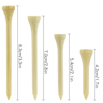 Bamboo woodworking nails in four lengths from 4.2cm to 8.3cm, 100 pieces per pack