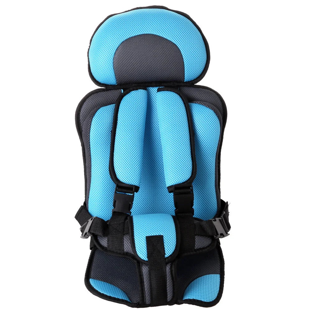 Portable baby safety seat mat with adjustable safety belt for car strollers