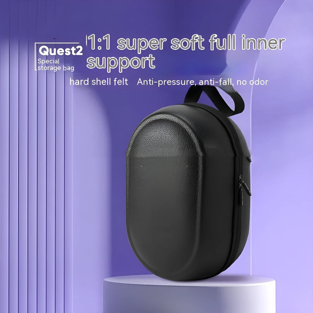 Portable felt hard case VR glasses storage bag for Meta Quest3 host and accessories, 36x23.5x17.5cm