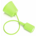 Coloured silicone pendant lamp holder with E26/E27 socket and 50cm adjustable cord