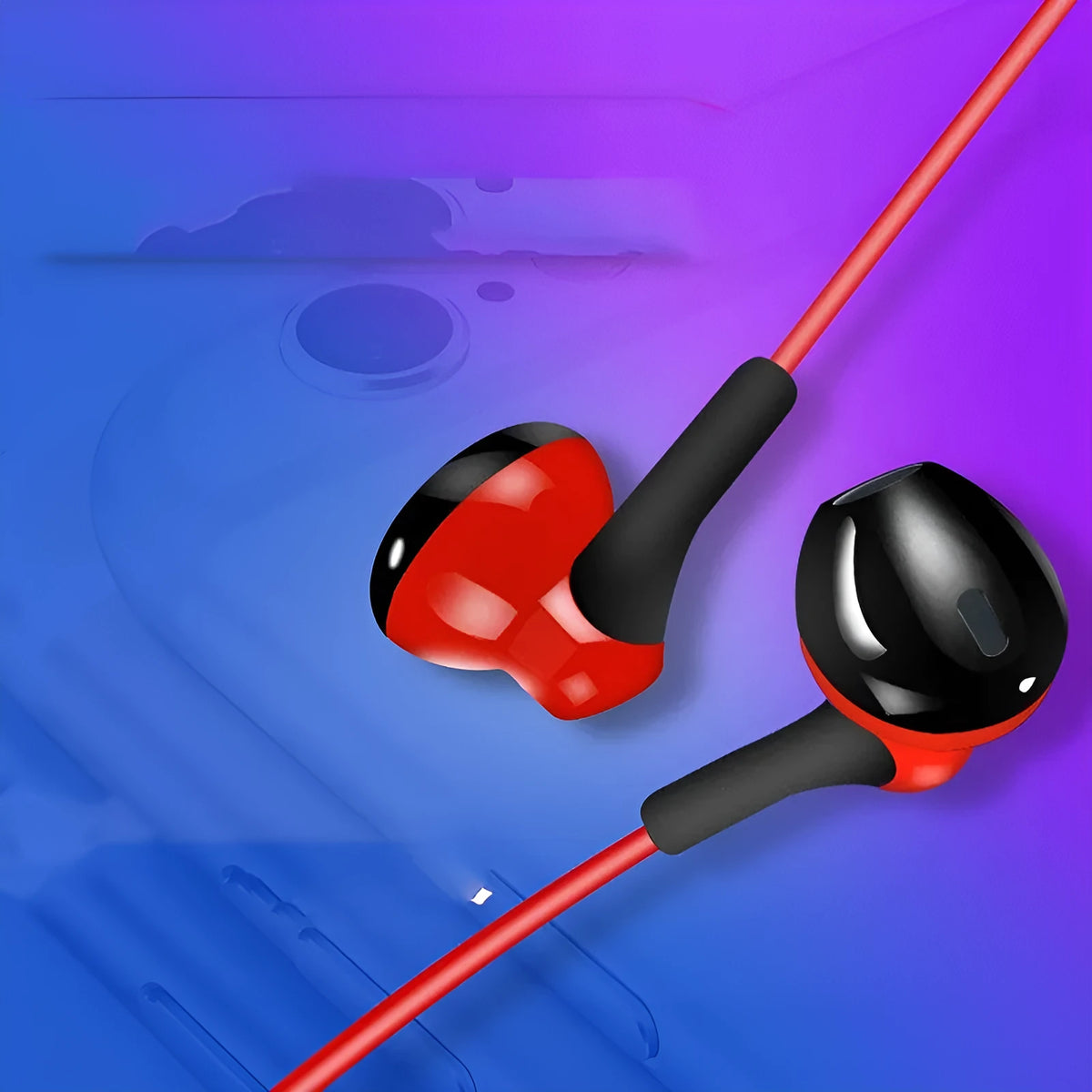 K-song white wired in-ear monitoring earphones with TPE cable and clip