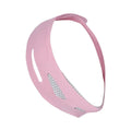 Pink and black elastic V face bandage for facial contouring and skin tightening care