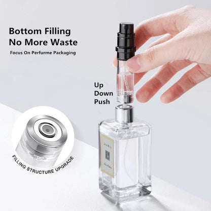 Compact perfume vaporizer in various colours with leak-proof design for travel