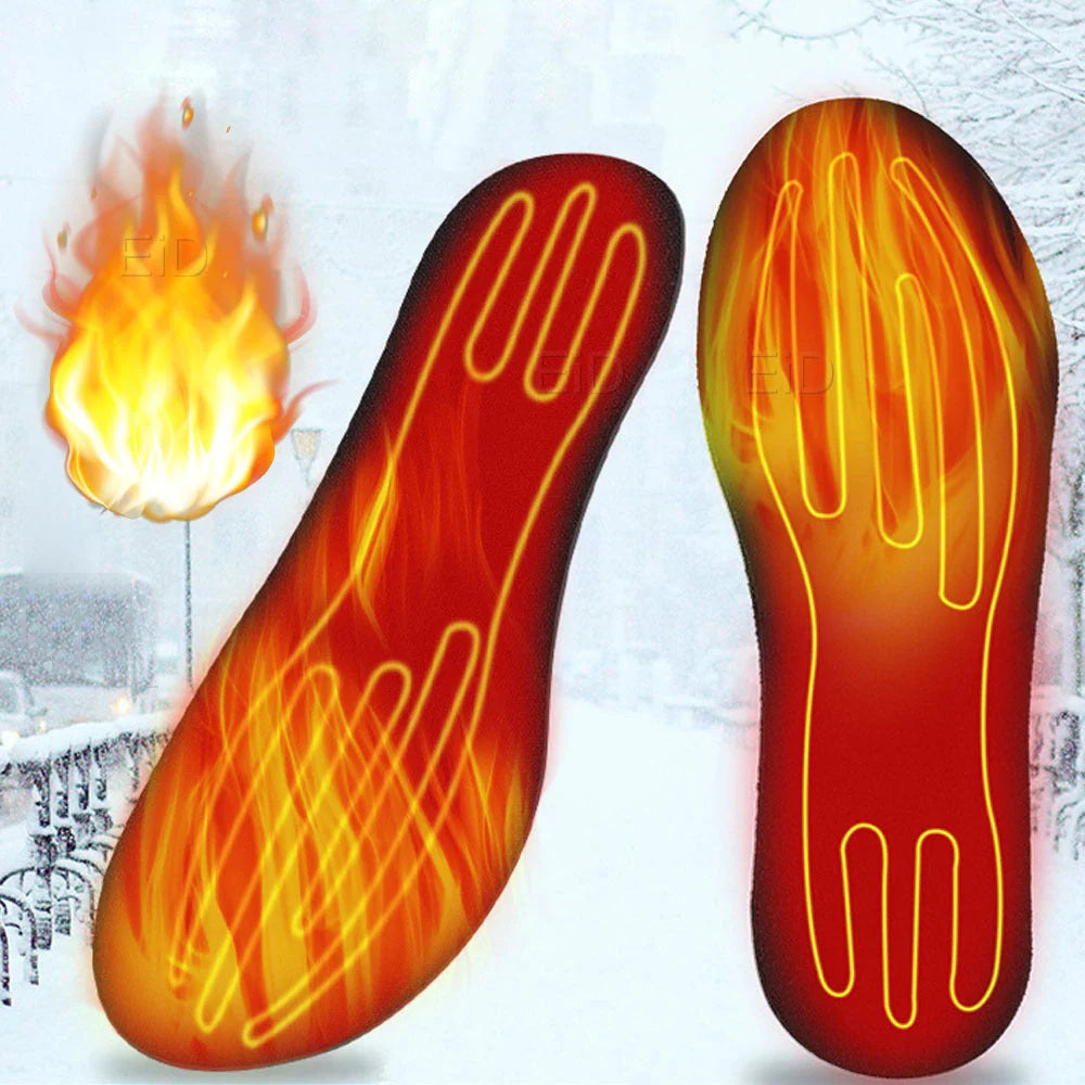 USB heated insoles for winter warmth in boots and sneakers, adjustable heat settings