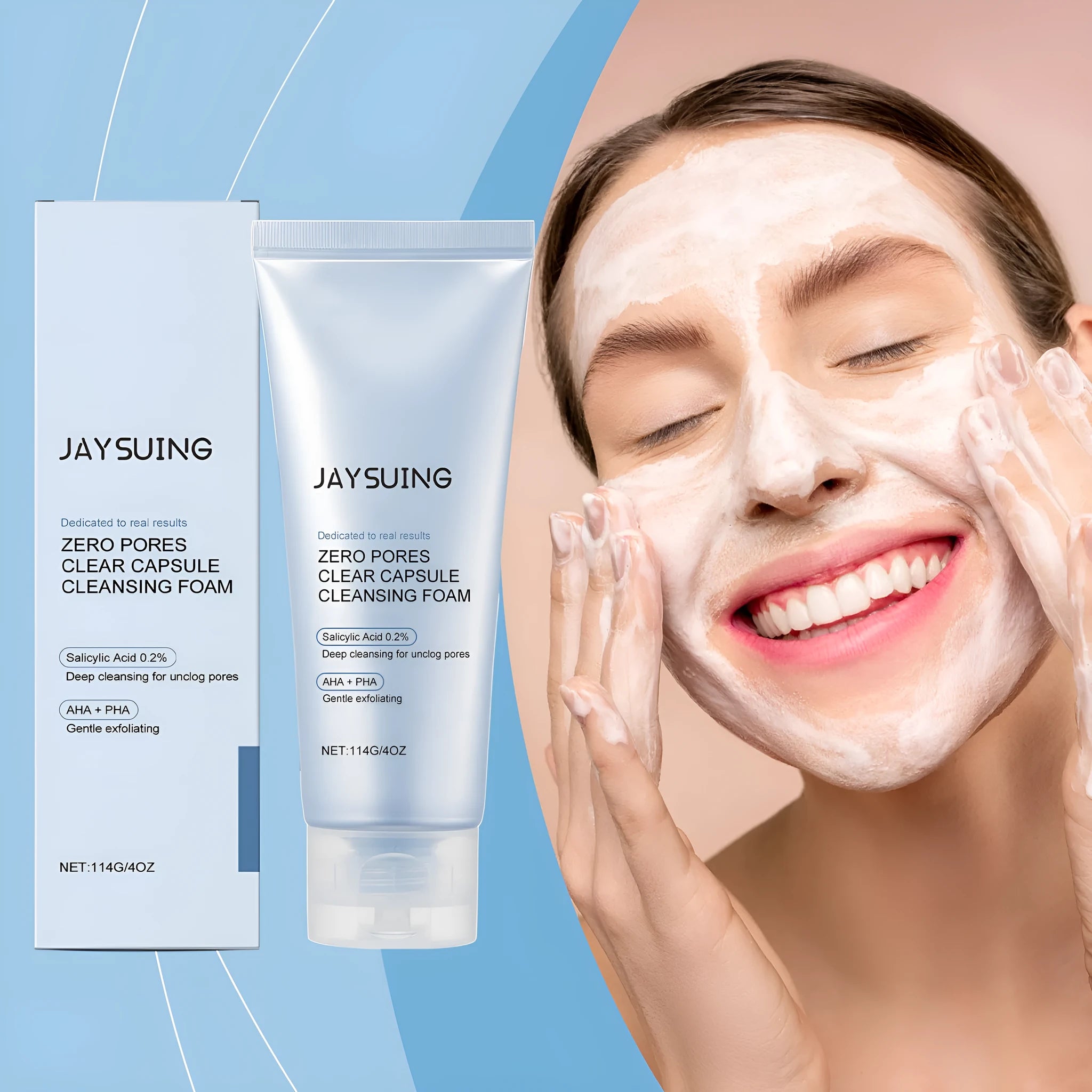 114g tube of salicylate facial cleansing gel with lactic acid and aloe extract