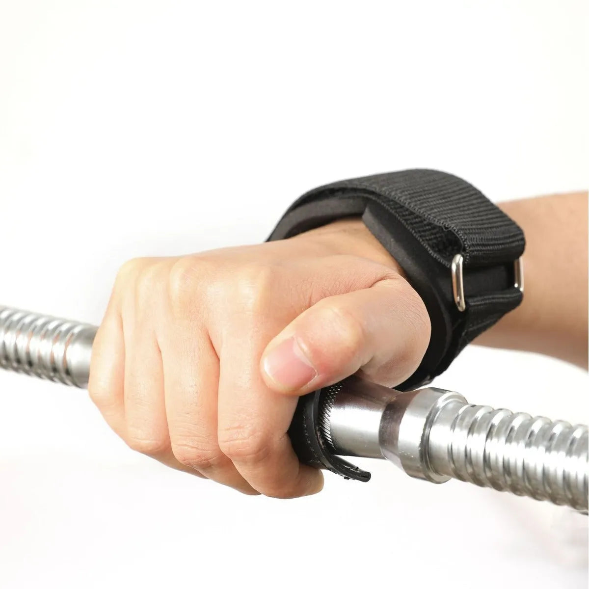 Black rubber non-slip palm protection belt for weightlifting barbell dumbbell training