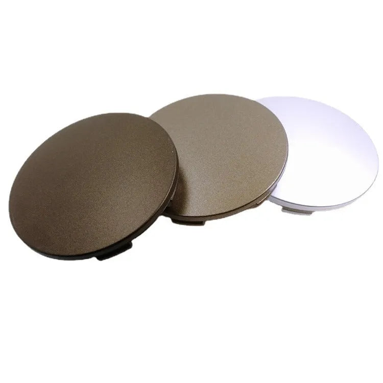 65mm diameter car wheel hub centre cover in antique copper finish.