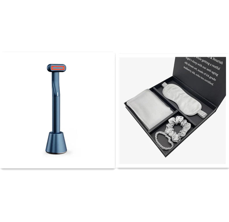 360 Degrees Rotary Eye Massage Wand with Red LED Light Therapy for skincare