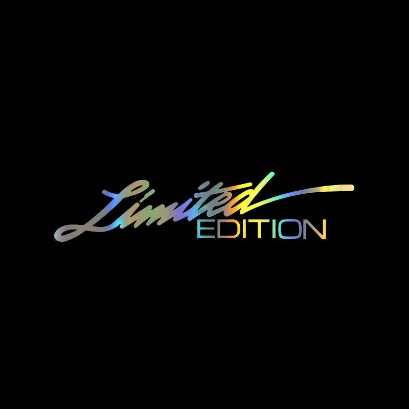 Laser reflective car sticker LIMITED EDITION in laser colourful finish on car body panel