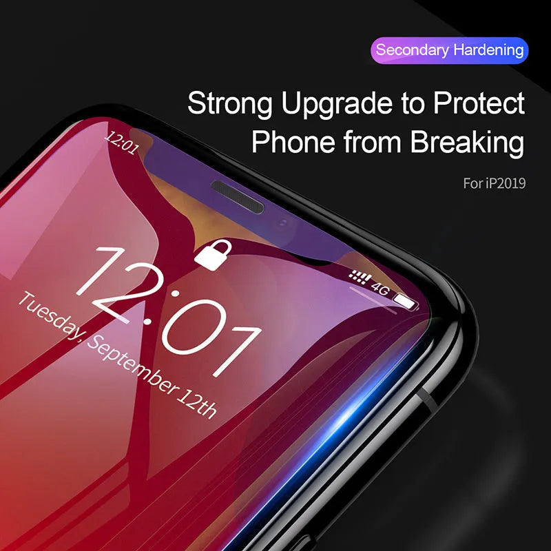 0.3mm full glass tempered film screen protector for iPhone X XS 11 Pro 5.8 inch transparent black edge