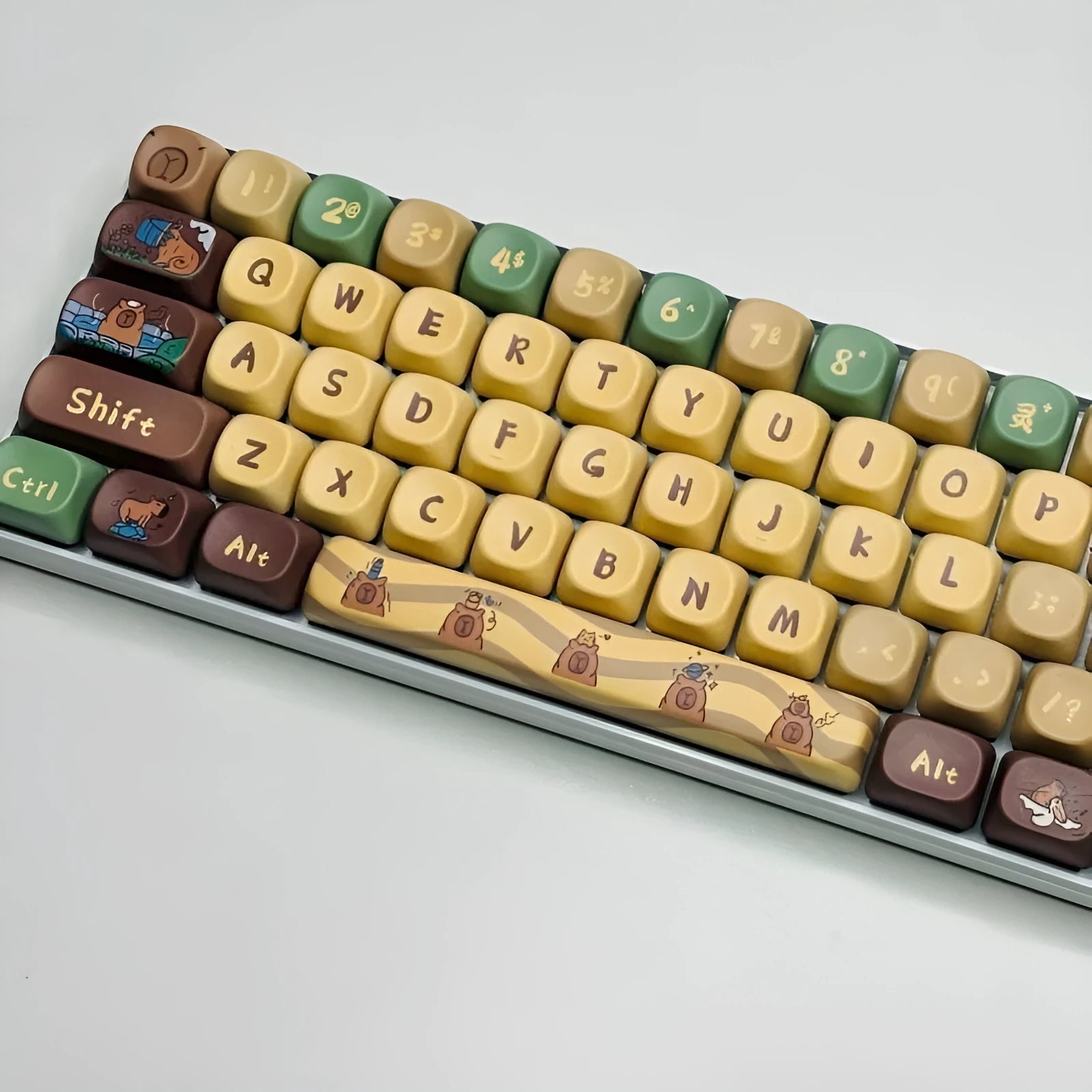 Capabala 130-key MOA design mechanical keyboard keycap set with raised profile.