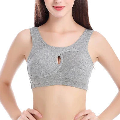 Comfortable and supportive sports bra with wireless design, crossover lift, and inner-bust band for plus-size support