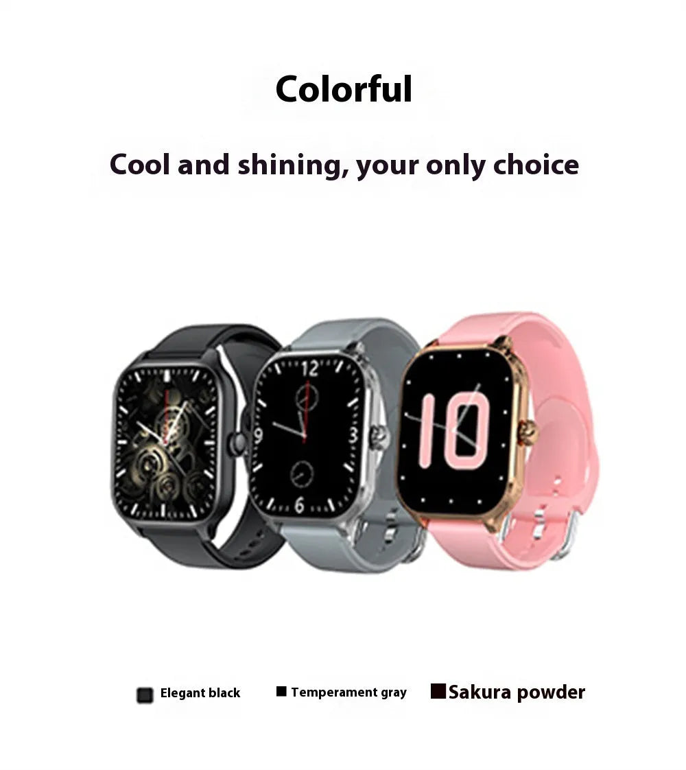 H9 smartwatch with Bluetooth calling, 2.01 inch TFT screen, silicone strap, black casing, health monitoring features