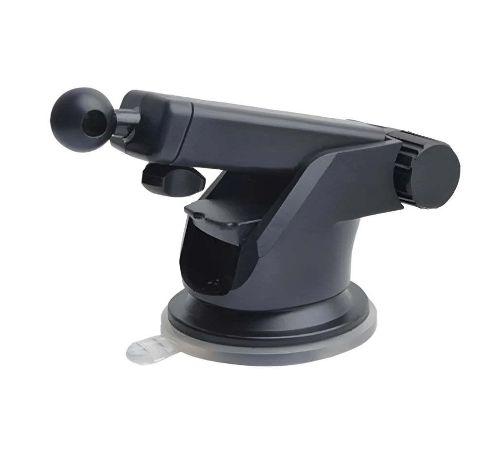 Black universal car navigation bracket with telescopic long rod for adjustable phone mounting