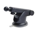 Black universal car navigation bracket with telescopic long rod for adjustable phone mounting