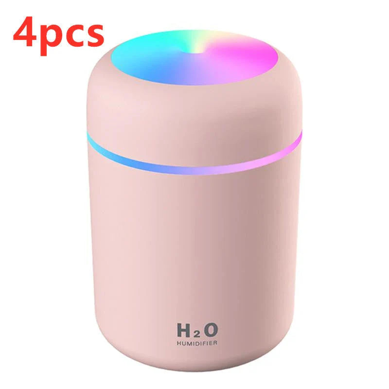 Mini USB Desktop Humidifier with Soothing Mist, Color-Changing Lights, and Quiet Operation