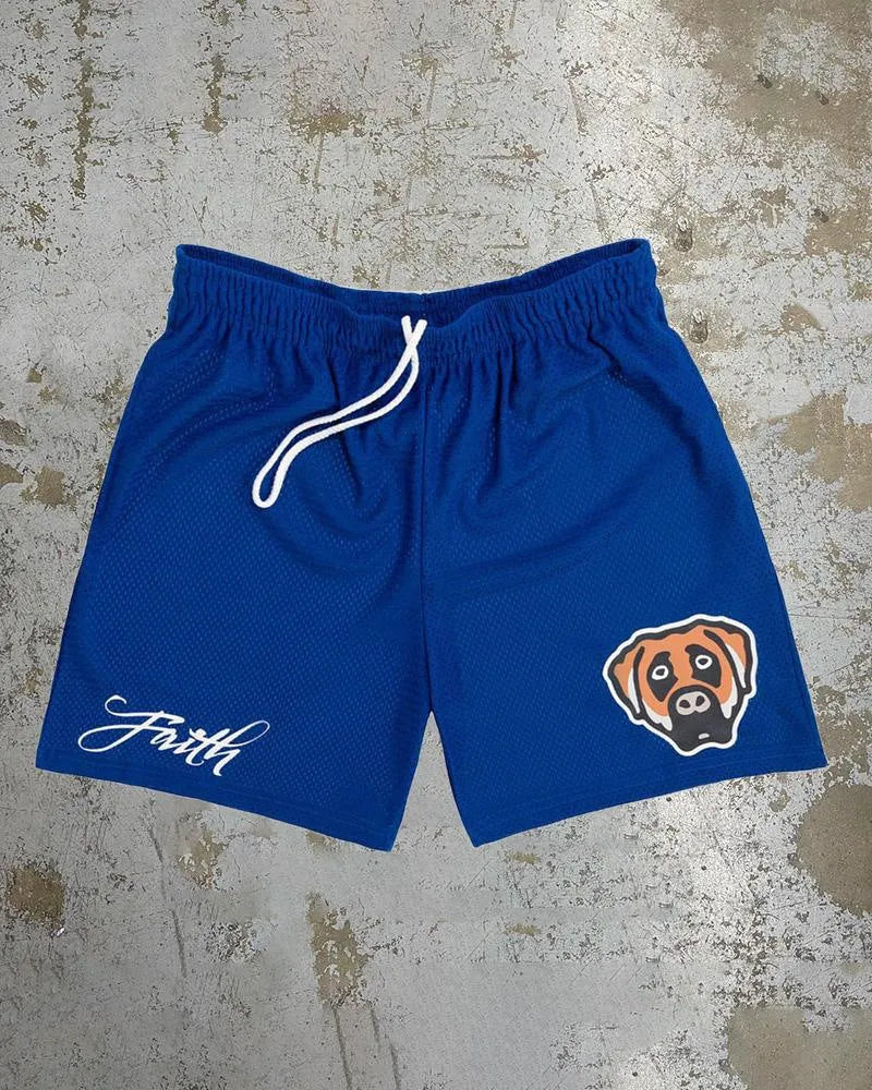 Men's quick-drying digital print beach shorts in loose fit with elastic waistband