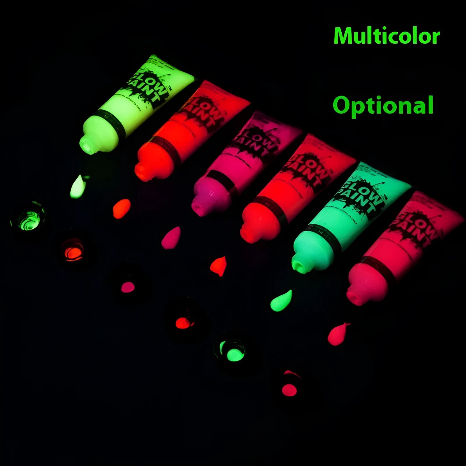 25ml squeezable bottle of hose neon face and body paint in a vibrant colour.